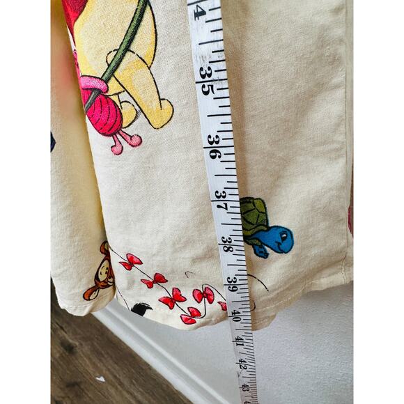 Vintage Cream Winnie The Poo Print Apron Dress Small - Picture 11 of 11